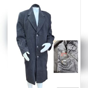 Silver Cloud  Men's Black  Cashmere Overcoat L.. XL